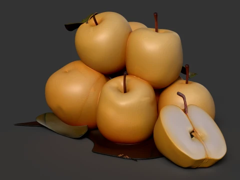 Chinese Pear 3D Model