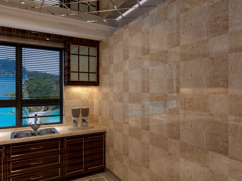 Chinese Interior Kitchen Design 3D Model