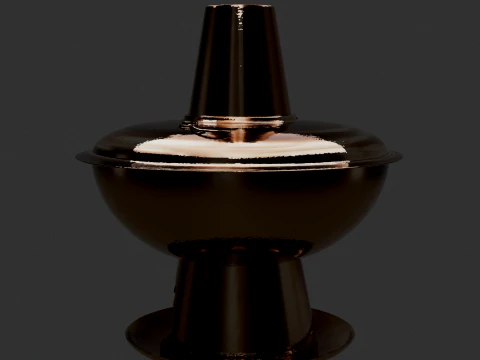 Chinese Copper Hot Pot 3D Model