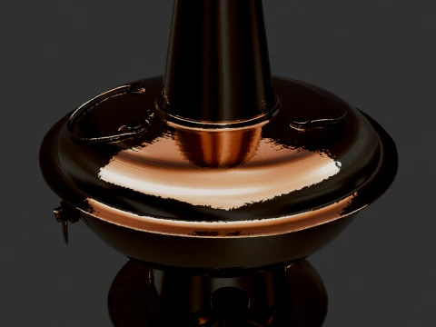 Chinese Copper Hot Pot 3D Model