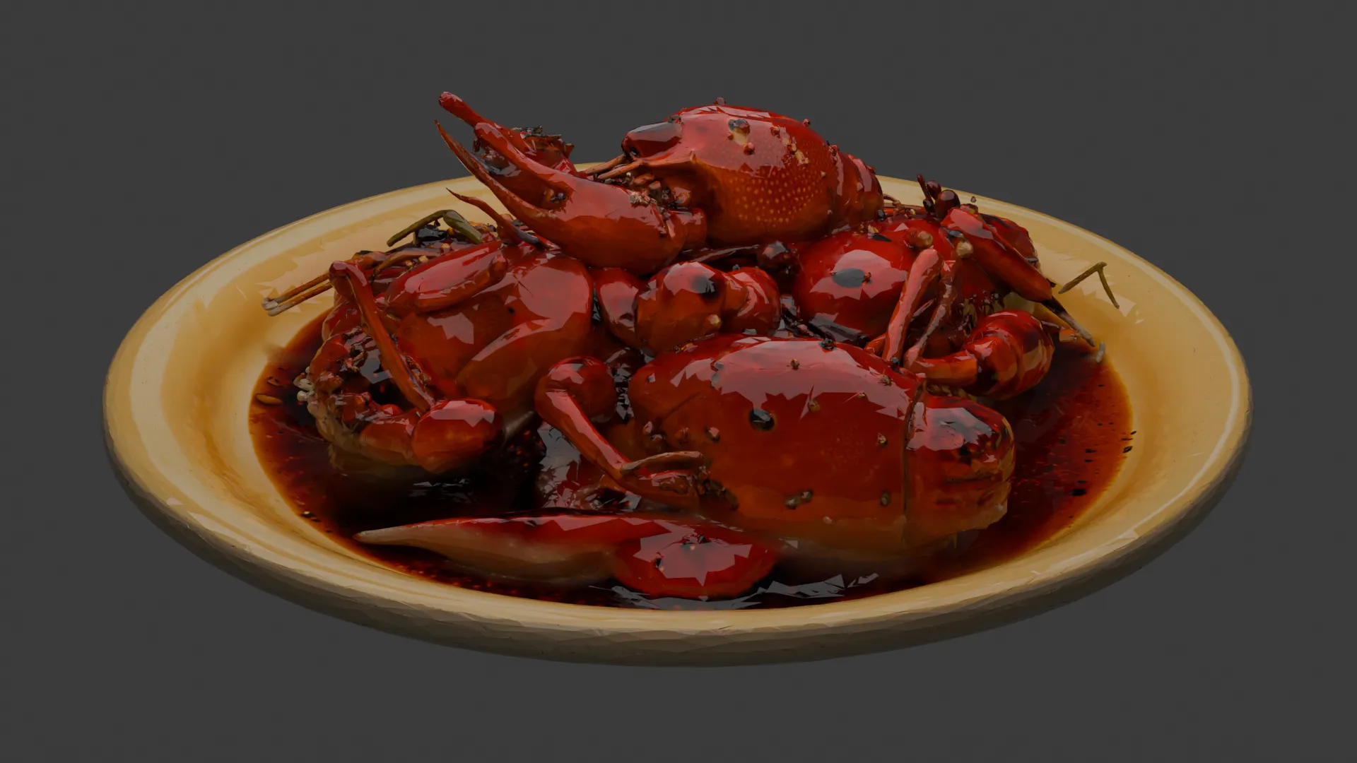 Chinese Cooked Lobster 3D Model .c4d .max .obj .3ds .fbx .stl .blend 