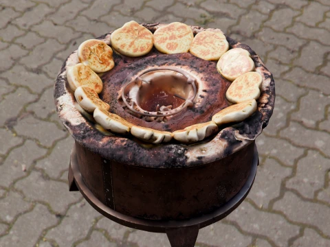 Chinese Fried Pan Stove 3D Model