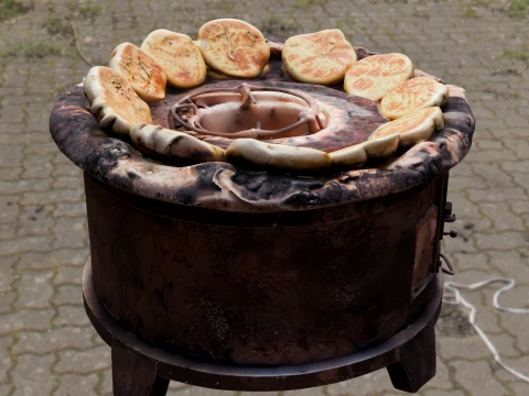 Chinese Fried Pan Stove 3D Model