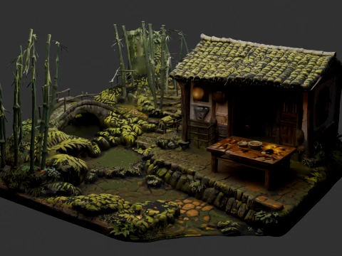 Chinese Ancient House 3D Model