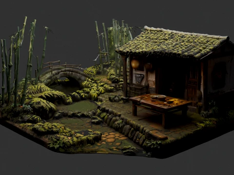 Chinese Ancient House 3D Model