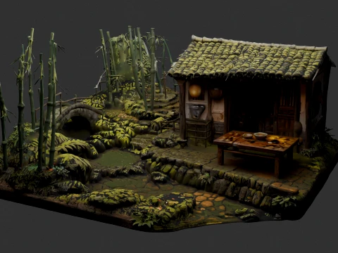 Chinese Ancient House 3D Model
