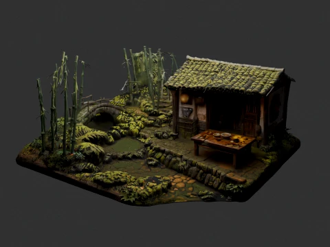 Chinese Ancient House 3D Model