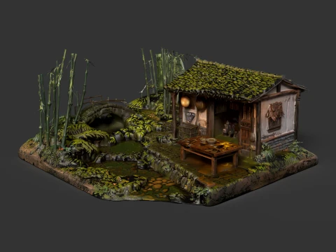 Chinese Ancient House 3D Model