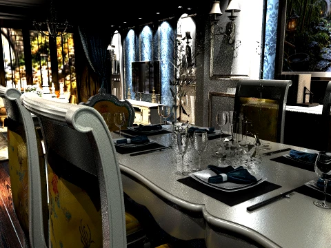 Chinese Restaurant 3D Model