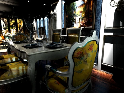 Chinese Restaurant 3D Model