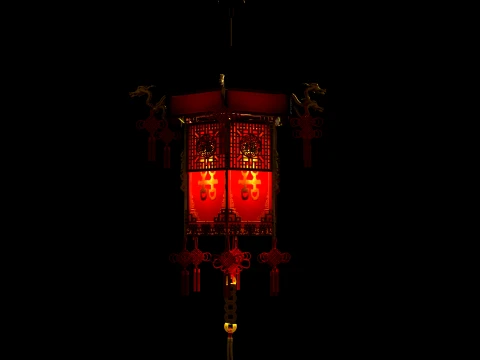 Chinese Ancient Palace Lantern 3D Model