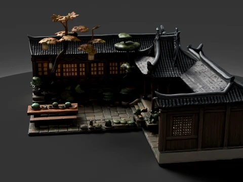 Chinese Ancient House 3D Model