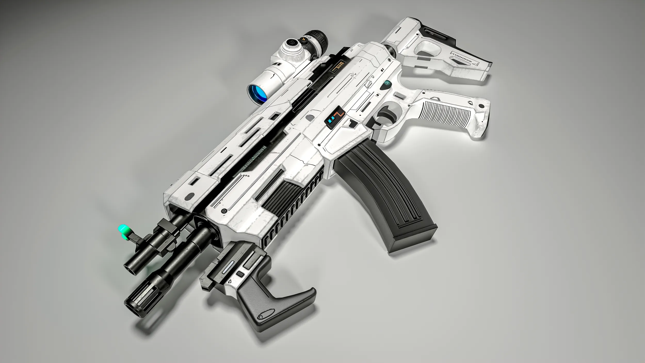 Submachine 3D Model .c4d .max .obj .3ds .fbx .stl .blend