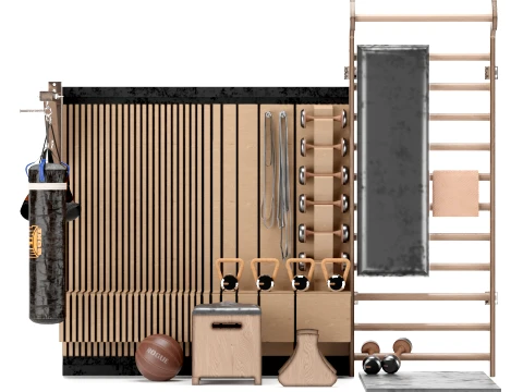 Fitnessapparatuur voor thuisgebruik45 3D Model