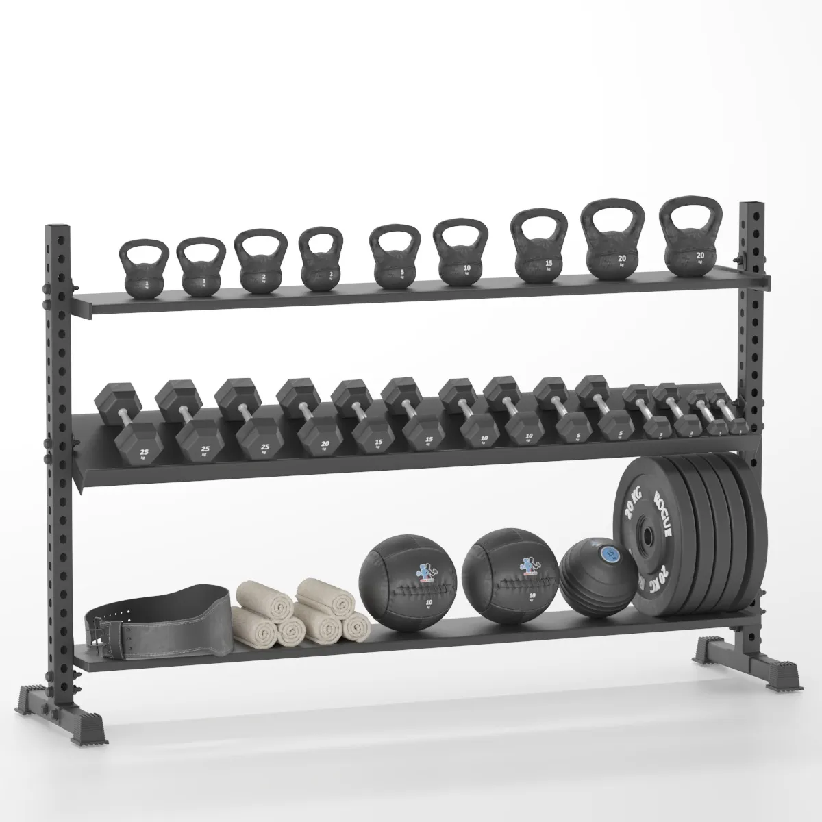 Gym Fitness Body Building Equipment Set 4 3D Model .c4d .max .obj .3ds .fbx .stl .blend 