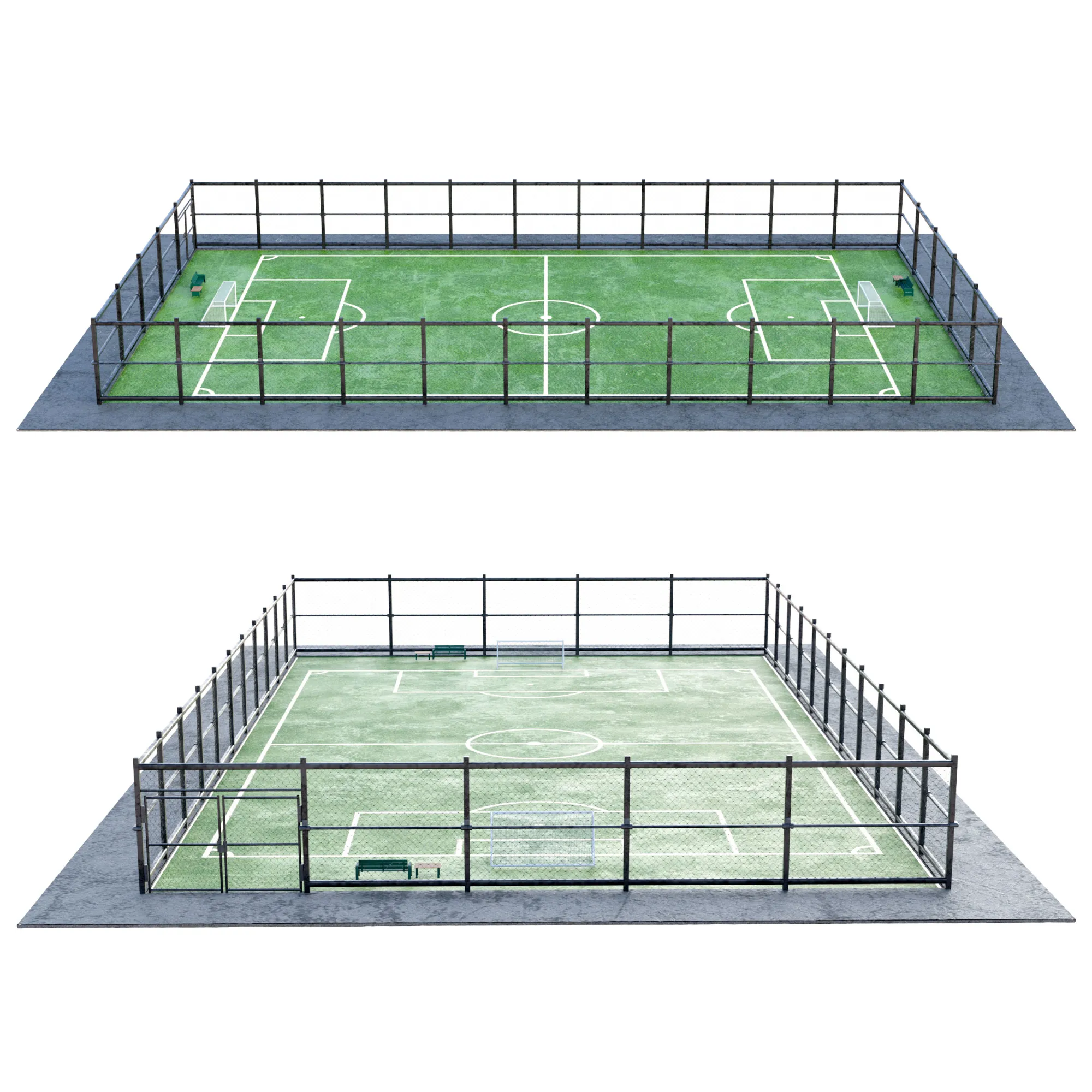 Campo de Futebol Modelo 3D .c4d .max .obj .3ds .fbx .stl .blend 
