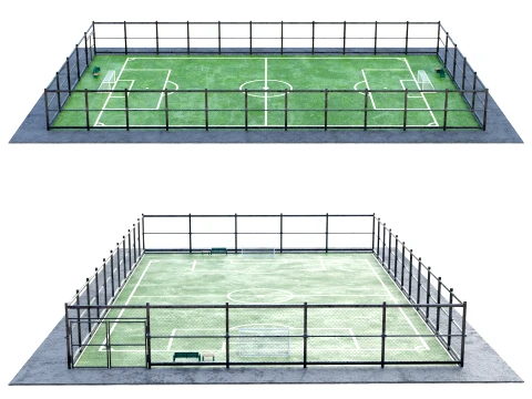 Fu&szlig;ballplatz 3D Modell