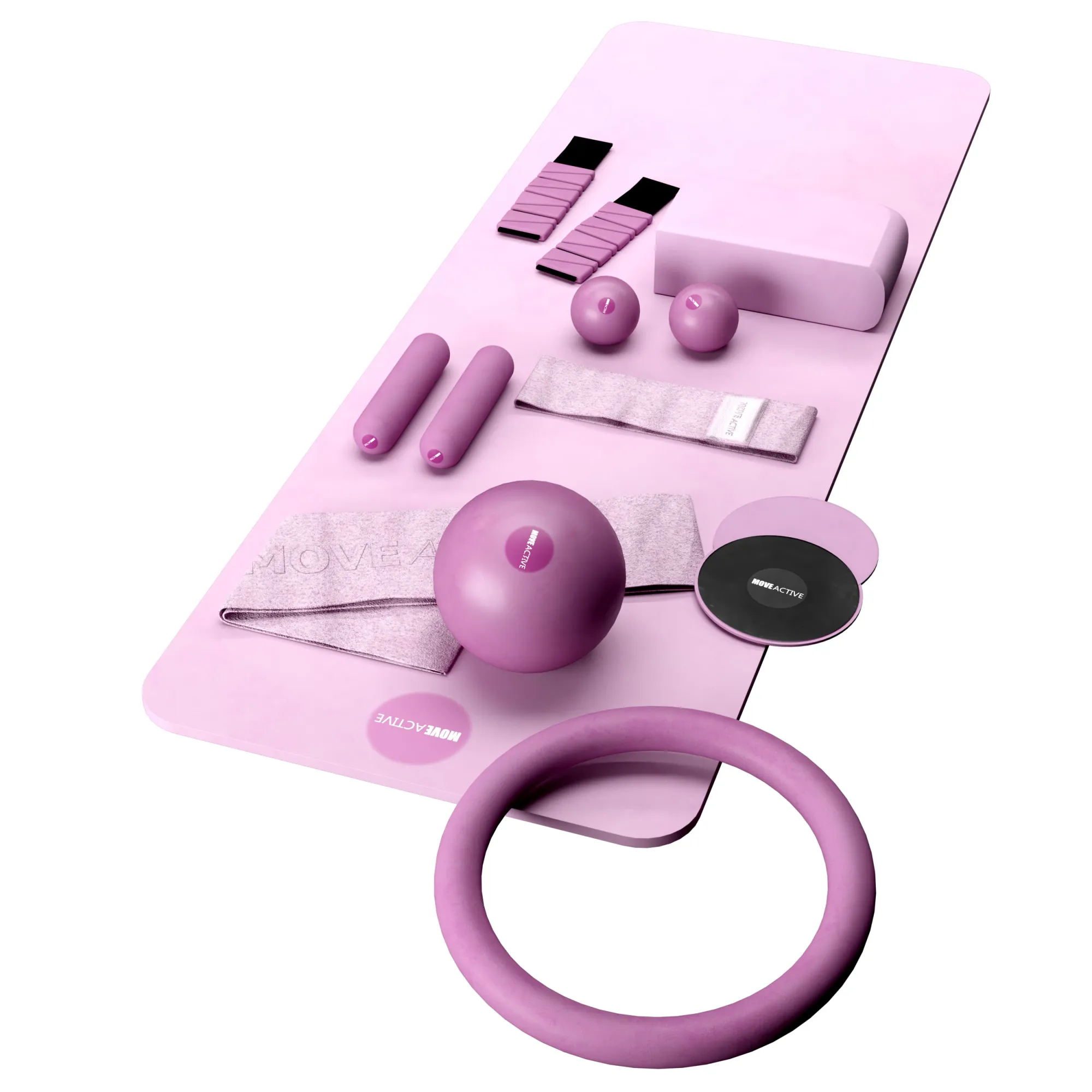 Yoga Equipment Set 071 3D Model .c4d .max .obj .3ds .fbx .stl .blend