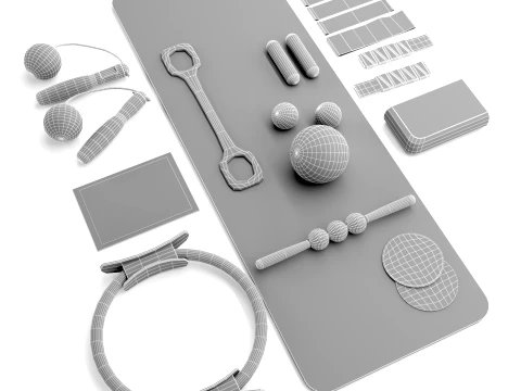 Yoga Equipment Set 073 3D Model