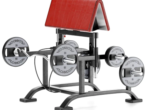 Gym Equipment ADJUSTABLE STANDING CURL BENCH 3D Model