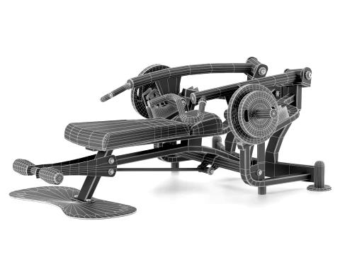Gym Equipment Inclined Bench Press 3D Model