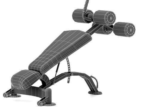 Gym Equipment Multi Purpose Sit Up Bench 3D Model