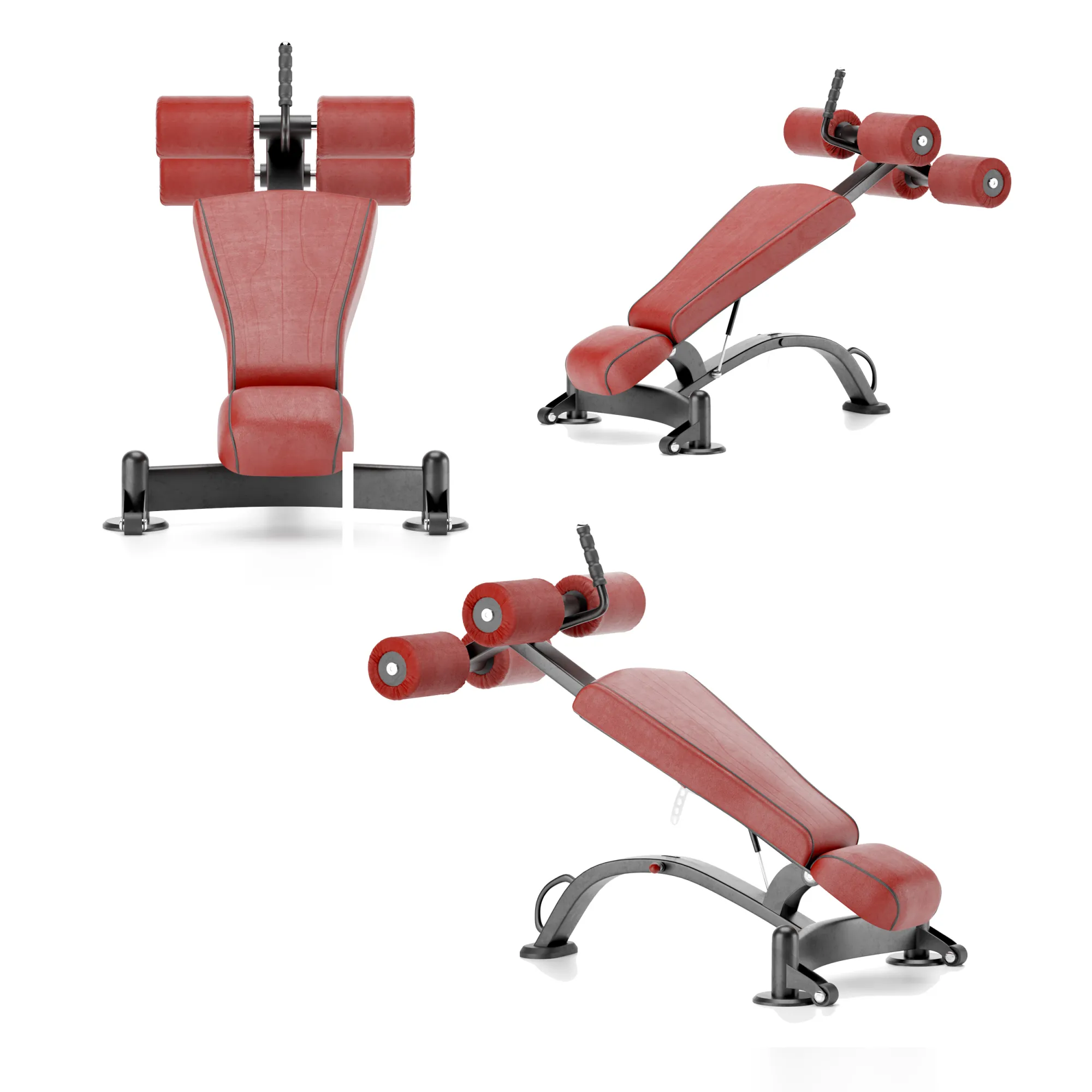 Gym Equipment Multi Purpose Sit Up Bench 3D Model .c4d .max .obj .3ds .fbx .stl .blend 