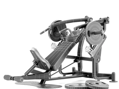 Gym Equipment SUPER UPPER CHEST PRESS 3D Model