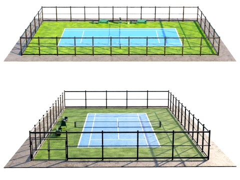 Tennis Court Ground 3D Model