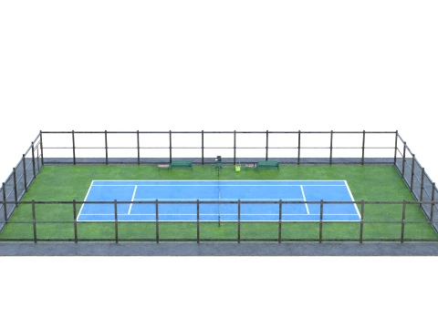 Tennis Court Ground 3D Model