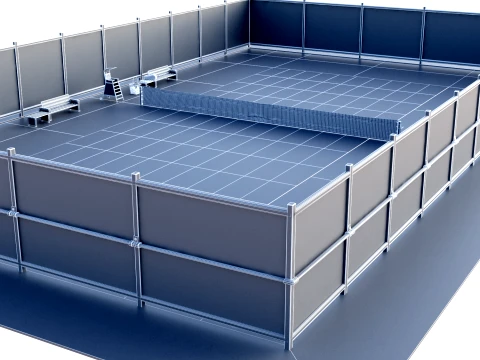 Tennis Court Ground 3D Model
