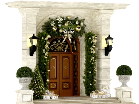 New Year Door 3D Model
