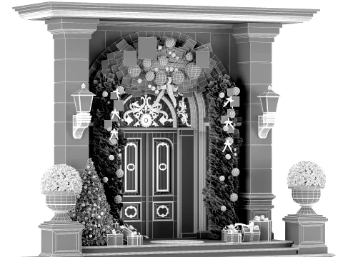 New Year Door 3D Model