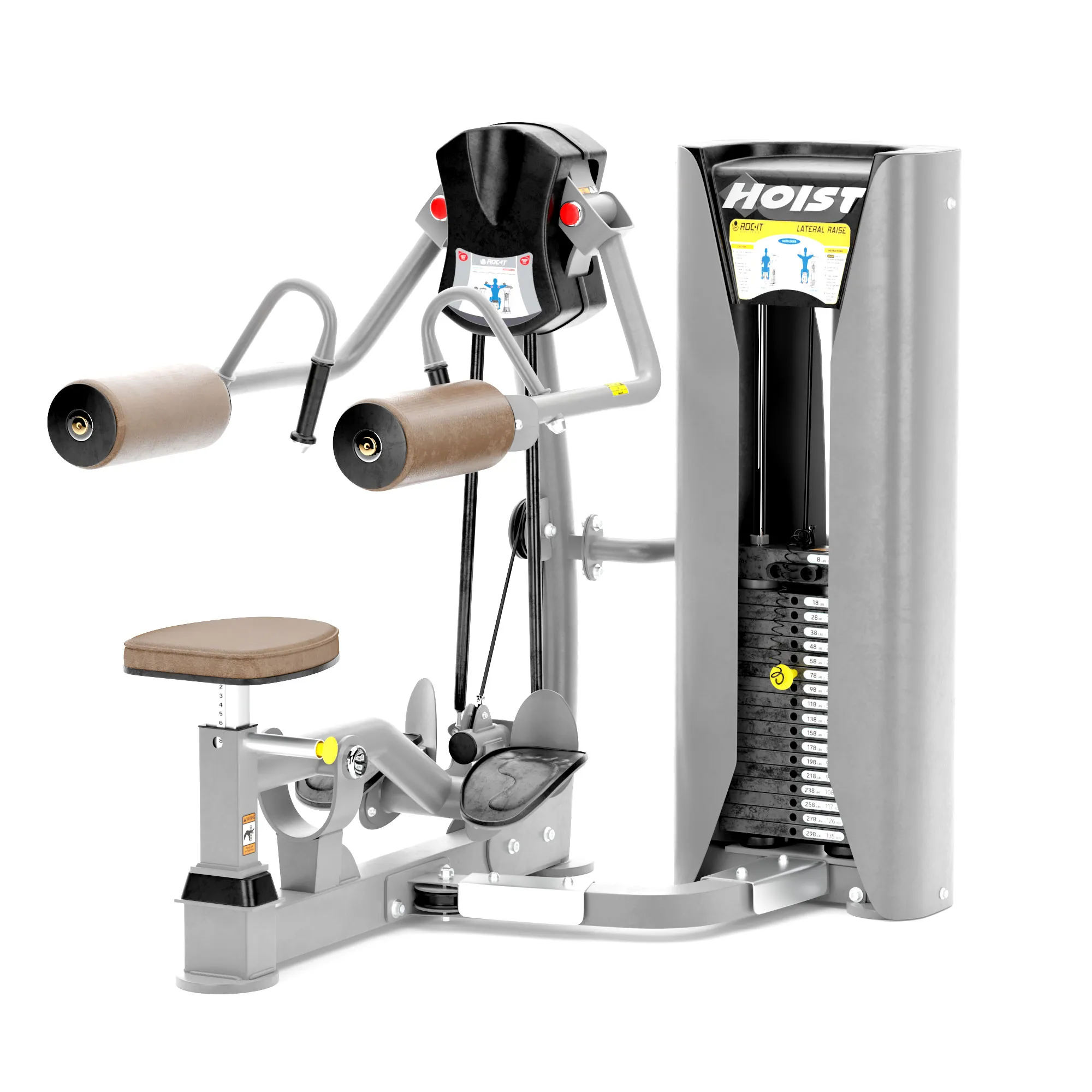 Gym Equipment HOIST Lateral Raise RS-1502 3D Model .c4d .max .obj .3ds .fbx .stl .blend 