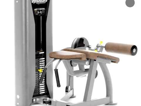 Équipement de gymnastique Hoist fitness RS-2408 Prone Leg Curl Noir Modèle 3D