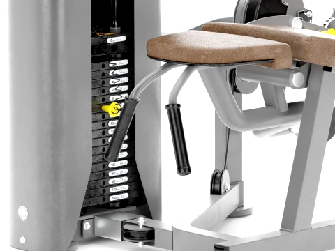 Gym Equipment Hoist fitness RS-2408 Prone Leg Curl Black 3D Model