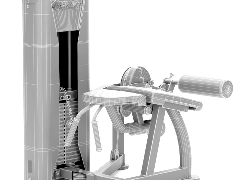 Gym Equipment Hoist fitness RS-2408 Prone Leg Curl Black 3D Model