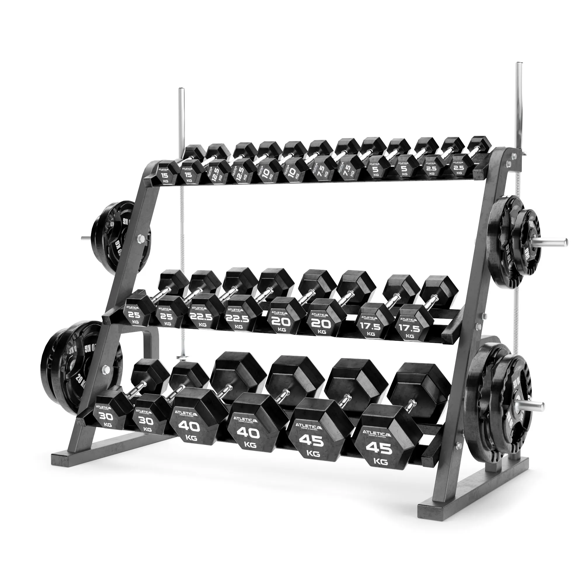 Gym Equipment Storage Racks Weight Set 022 3D Model .c4d .max .obj .3ds .fbx .stl .blend 