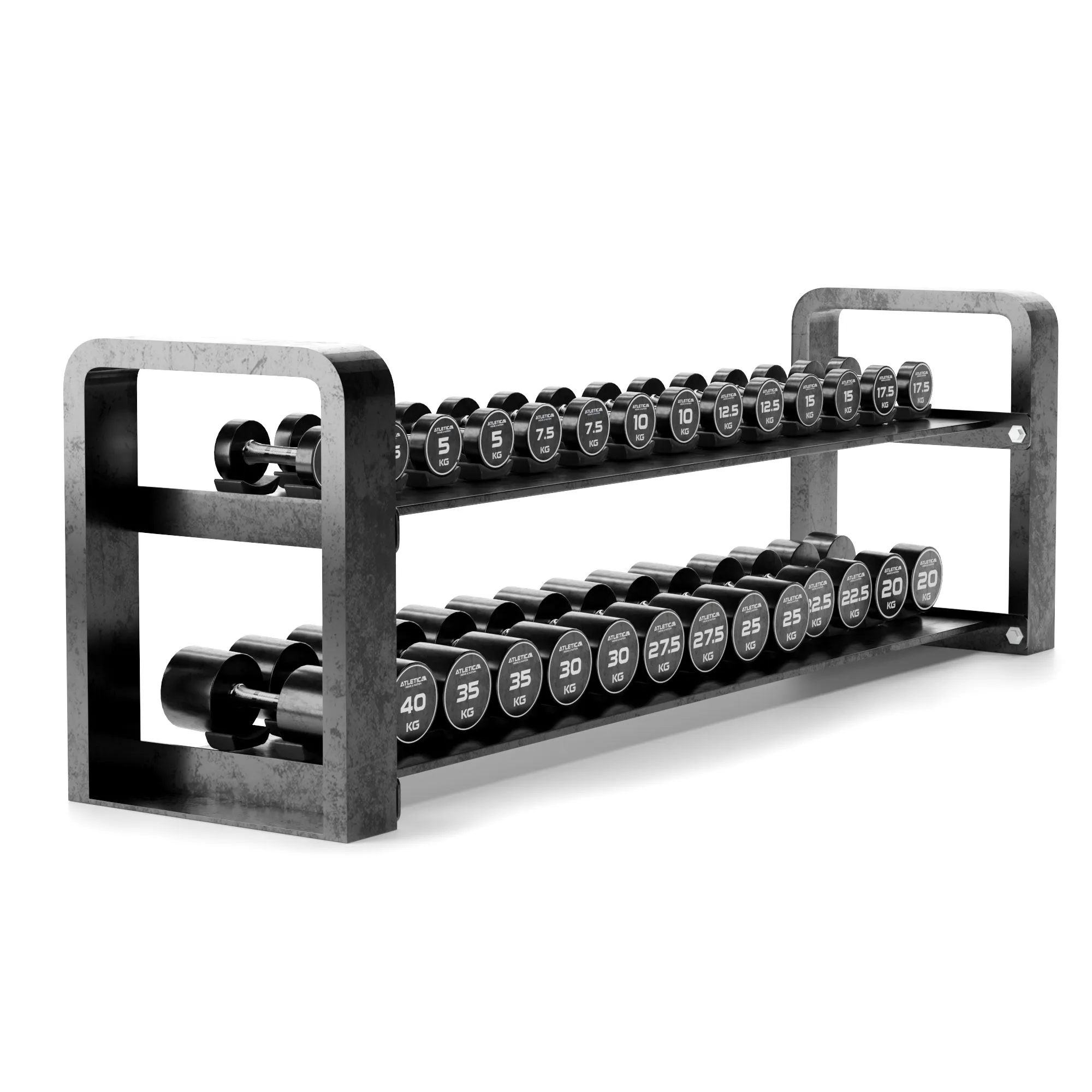 Gym Equipment Storage RackDumbbell Weight Set 028 3D Model .c4d .max .obj .3ds .fbx .stl .blend