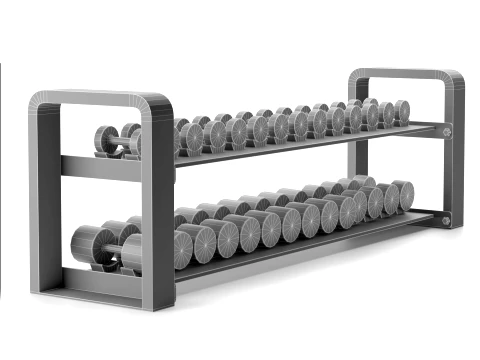 Gym Equipment Storage RackDumbbell Weight Set 028 3D Model