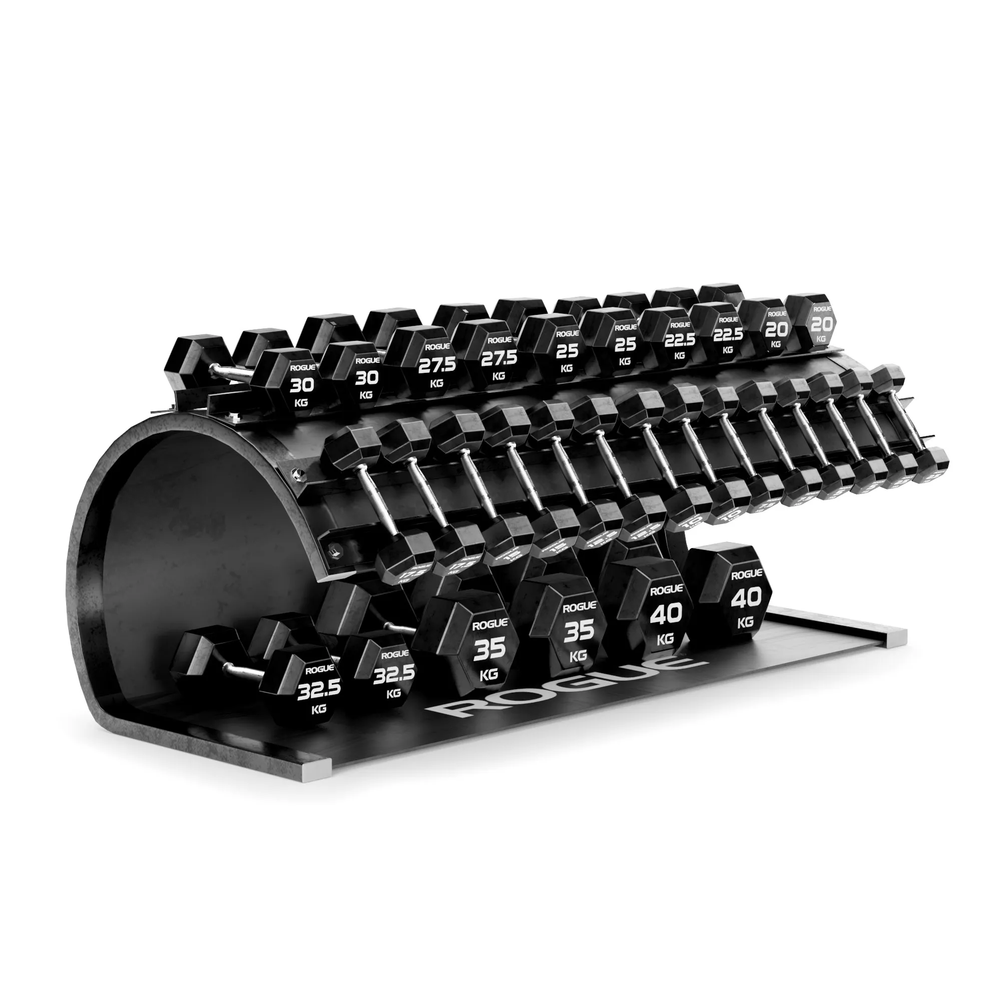 Gym Equipment Storage RackDumbbell Weight Set 029 3D Model .c4d .max .obj .3ds .fbx .stl .blend 