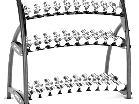 Support de rangement pour &eacute;quipement de gymnastiqueEnsemble de poids d'halt&egrave;res 032 Modèle 3D