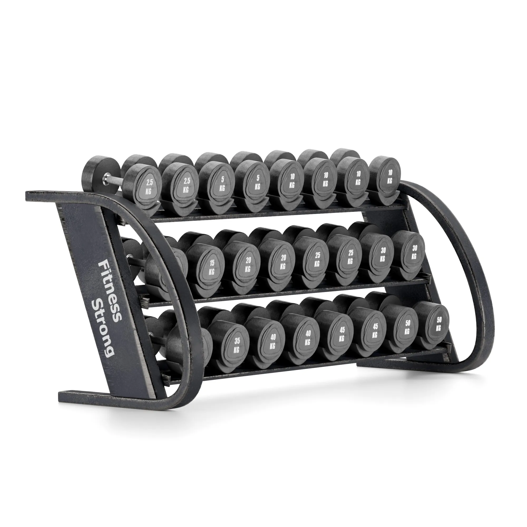 Gym Equipment Storage RackDumbbell Weight Set 034 3D Model .c4d .max .obj .3ds .fbx .stl .blend 