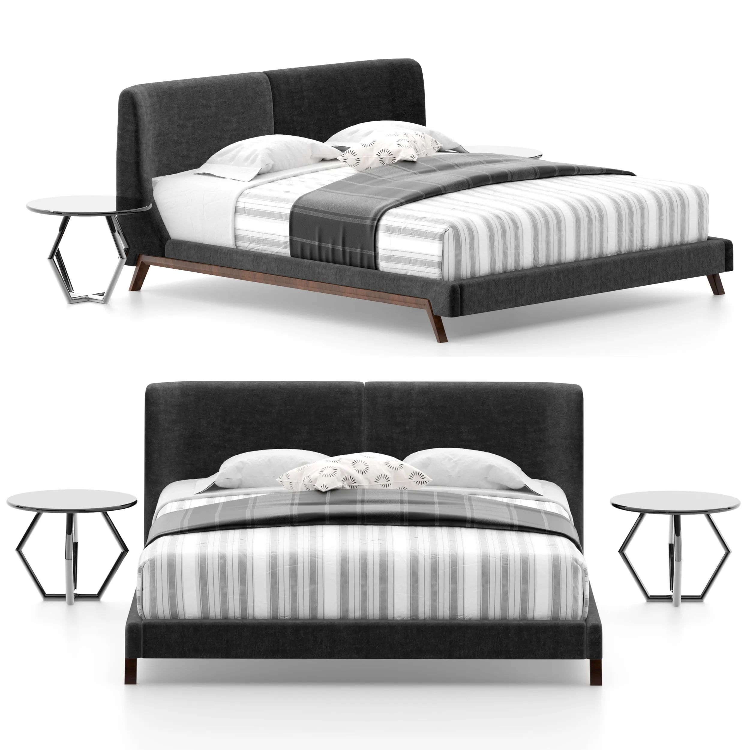 Cama Modelo Madrid Modelo 3D .c4d .max .obj .3ds .fbx .stl .blend 