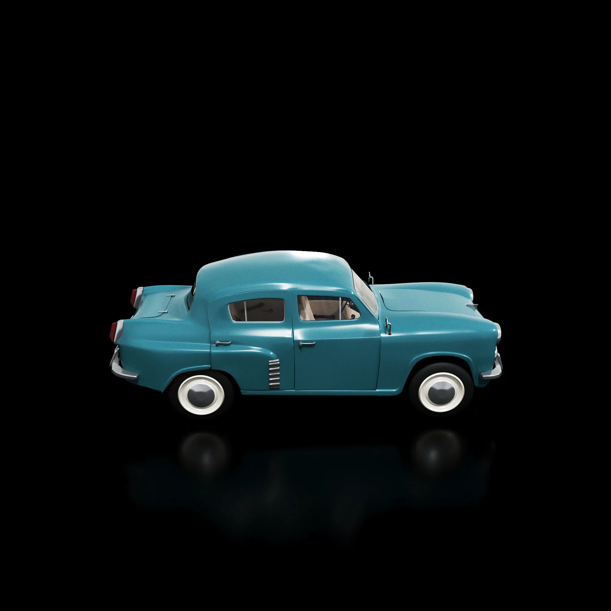 Moskvich 402 3D Model .c4d .max .obj .3ds .fbx .stl .blend 