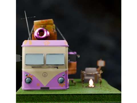 Camping Bus 3D Model