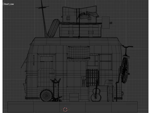 Camping Bus 3D Model