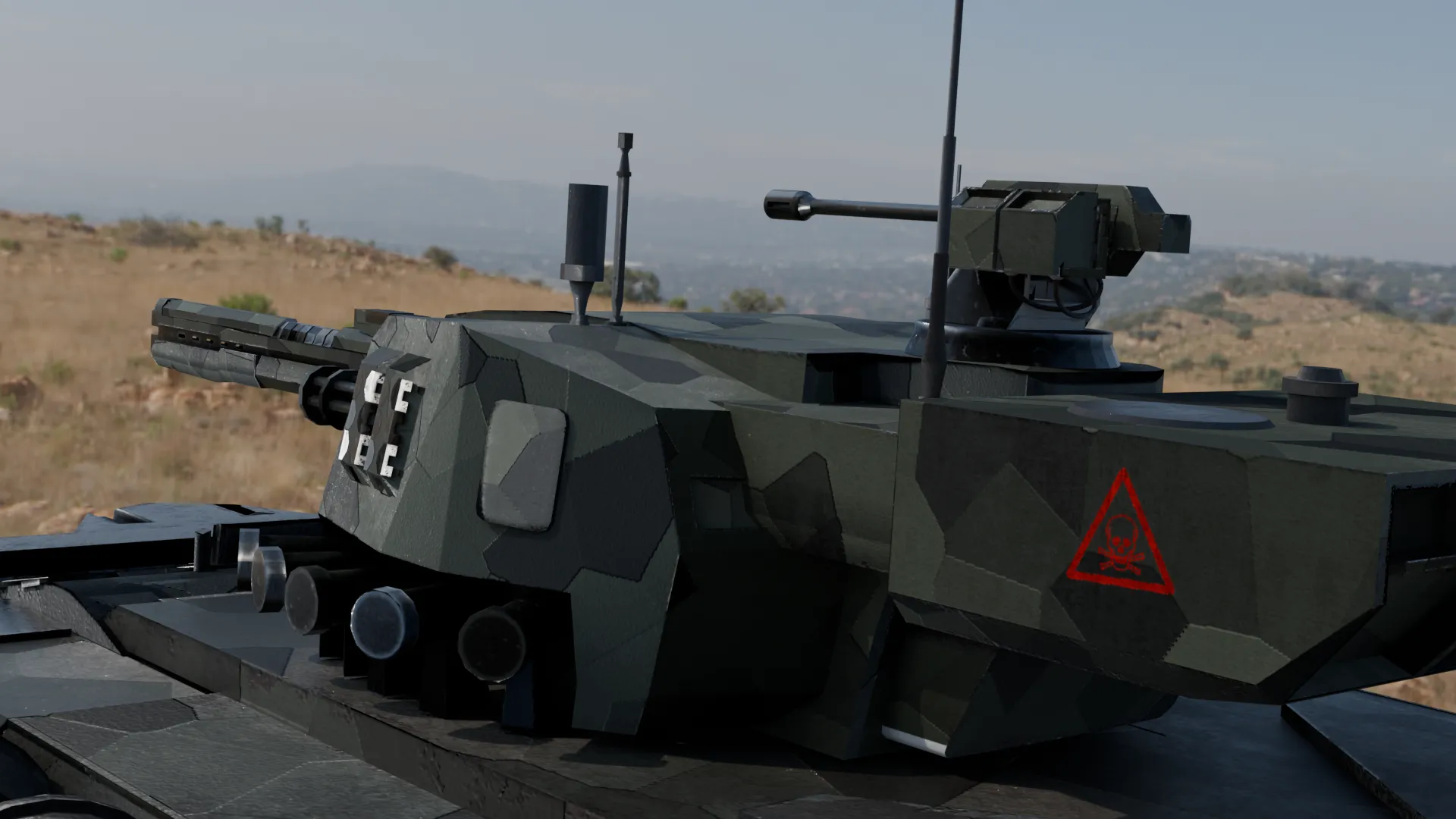 Tank 3D Model .c4d .max .obj .3ds .fbx .stl .blend
