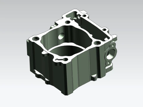 250cc 踏板车数控钢坯缸体 - STP XT STL 3D 模型