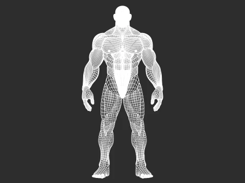 Stylized Man Character Blockout 3D Model